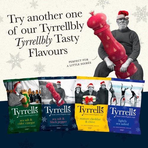 Tyrrells Sea Salt & Black Pepper Sharing Crisps   150g