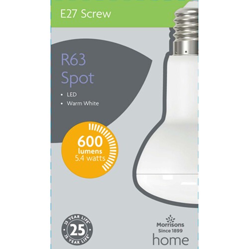 Morrisons Led R63 5.4W (48W 600Lm) Es Light Bulb 