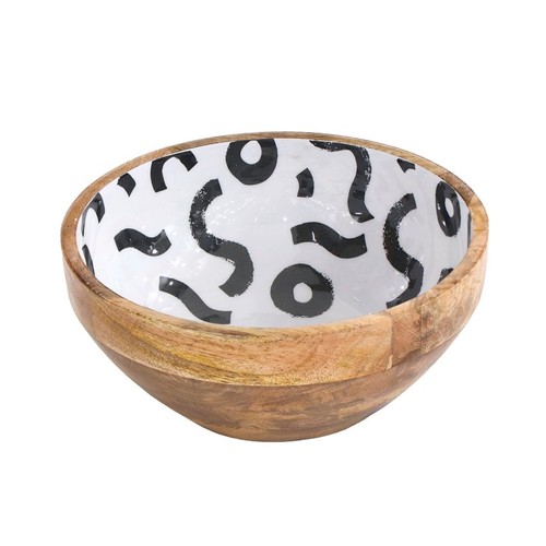 Nutmeg Home Mango Wood Abstract Bowl