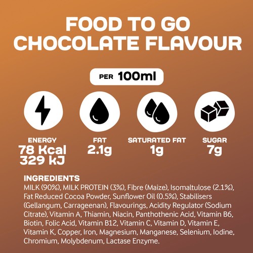 Arla Protein Food To Go Chocolate Caramel Meal Replacement Shake 500ml