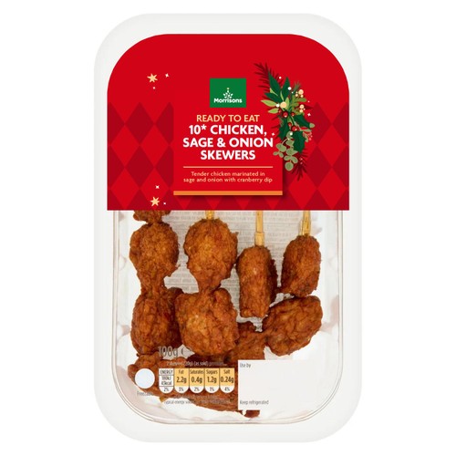 Morrisons Chicken Stuffing Skewers & Cranberry Dip 125G