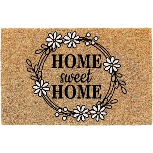 Home Sweet Home Vinyl Backed Coir Tufted Doormat 45x75cm