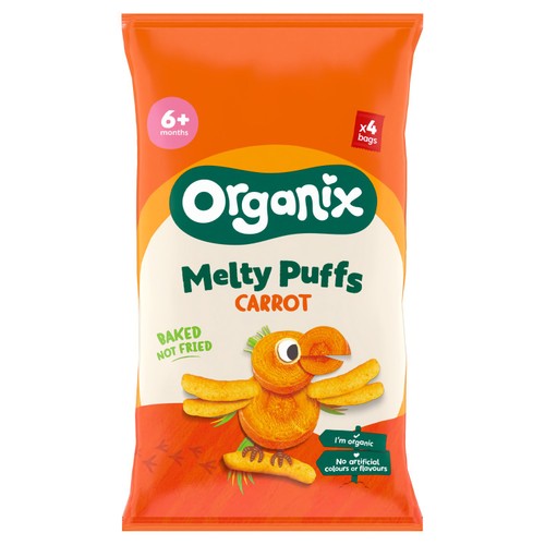  Organix Melty Carrot Puffs 7+ Months Stage 2