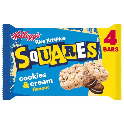 Kellogg's Rice Krispies Squares Cookies & Cream Snack Bars 4 x 34g