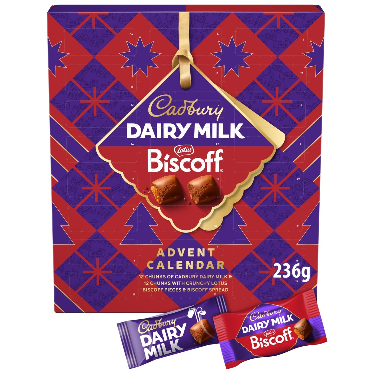 Cadbury Dairy Milk Biscoff Chunk Advent Calendar 236g