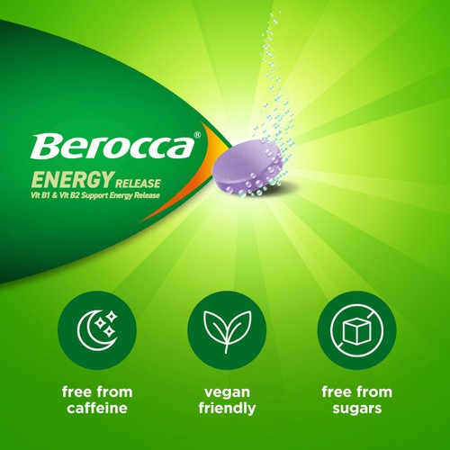Berocca Energy Release Blackcurrant Flavour Food Supplement 45 Tablets