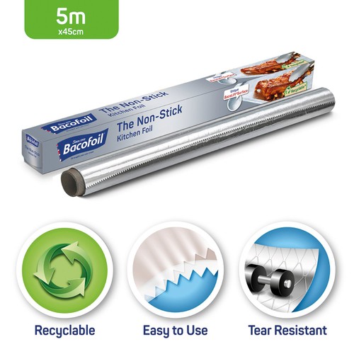 Bacofoil Extra Wide Non-Stick Foil 5m