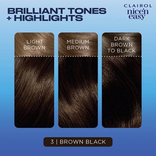 Clairol Nice'n Easy Crme Permanent Hair Dye - 3 Brown Black