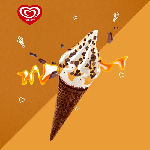 Cornetto Soft Stracciatella & Caramel Ice Cream Cones