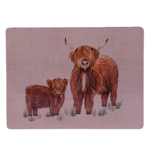 Highland Cow 4Pk Placemats