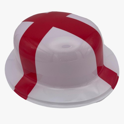 Morrisons Red & White Bowler Hat