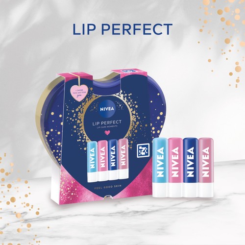 NIVEA Lip Perfect 4 Piece Tin
