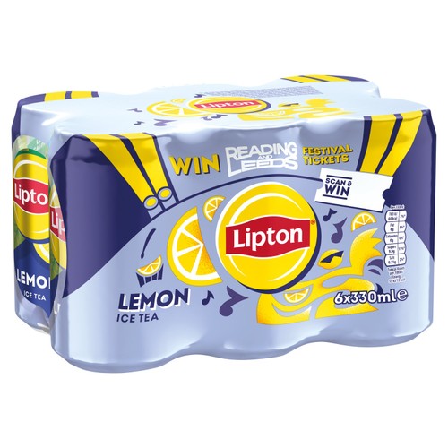 Lipton Lemon Iced Tea Cans   6 x 330ml