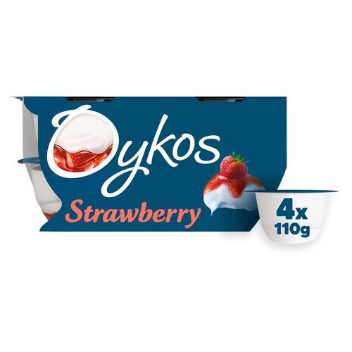 Oykos Greek Style Strawberry Yogurts