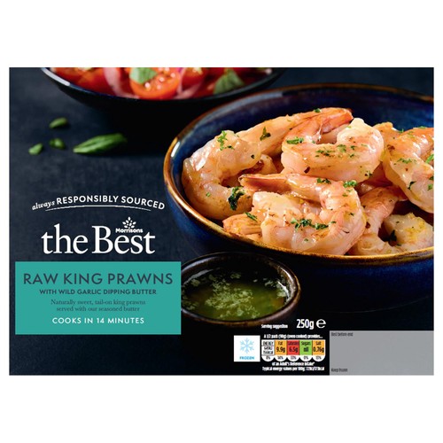Morrisons The Best Raw King Prawns With Garlic Dipping Butter 250g