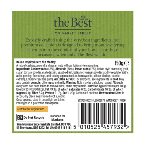 The Best Summer Edition Italian Herb Nut Medley 150G