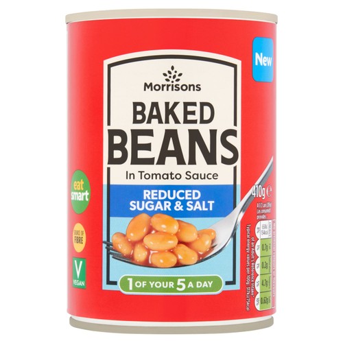 Morrisons reduced salt and sugar baked beans