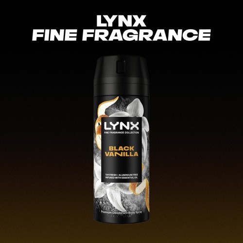 Lynx Fine Fragrance Collection Deodorant Bodyspray Black Vanilla 150ml