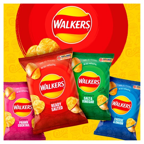 Walkers Salt & Vinegar Multipack Crisps 