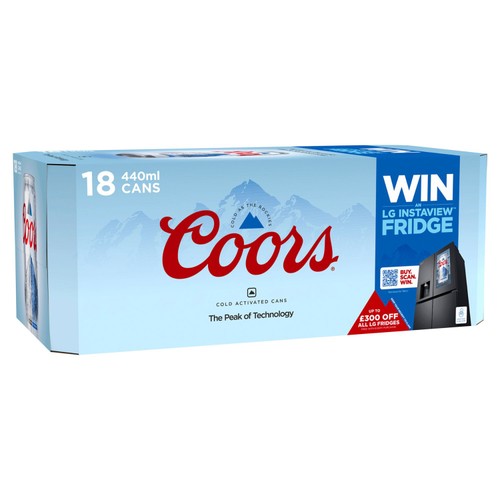 Coors Lager Beer Can 18 x 440ml