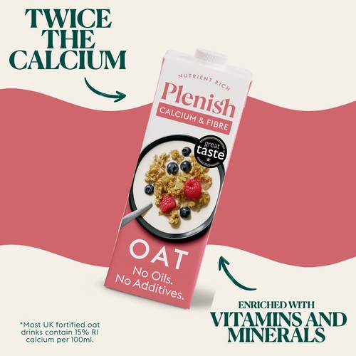 Plenish Oat Calcium & Fibre Drink Chilled Dairy Free 1L