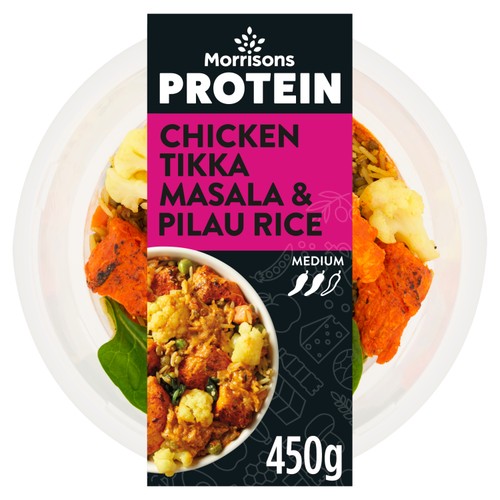 Morrisons Protein Chicken Tikka Masala & Pilau Rice  450g