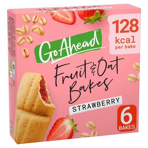 Go  Ahead Strawberry Fruit and Oat Bakes Snack Bars Multipack 