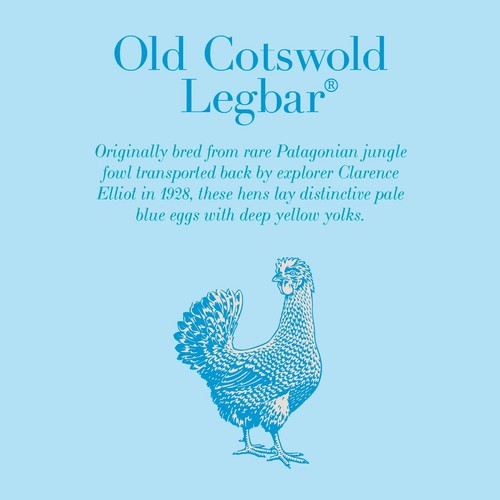 Clarence Court Assorted Cotswold Legbar Eggs 6 pack