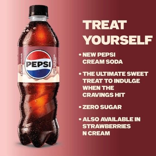 Pepsi Zero Sugar Cream Soda Flavour 500ml