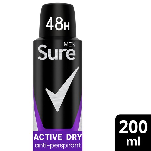 Sure Men Antiperspirant Deodorant Active Dry Aerosol 