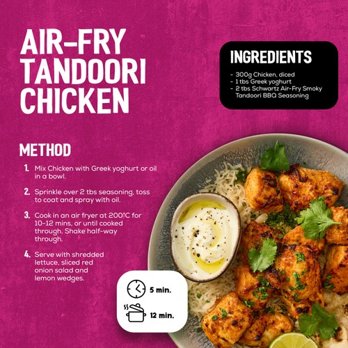 Schwartz Air Fry Tandoori BBQ Seasoning 100g