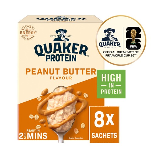 Quaker High Protein Peanut Butter Porridge Sachets Oat So Simple