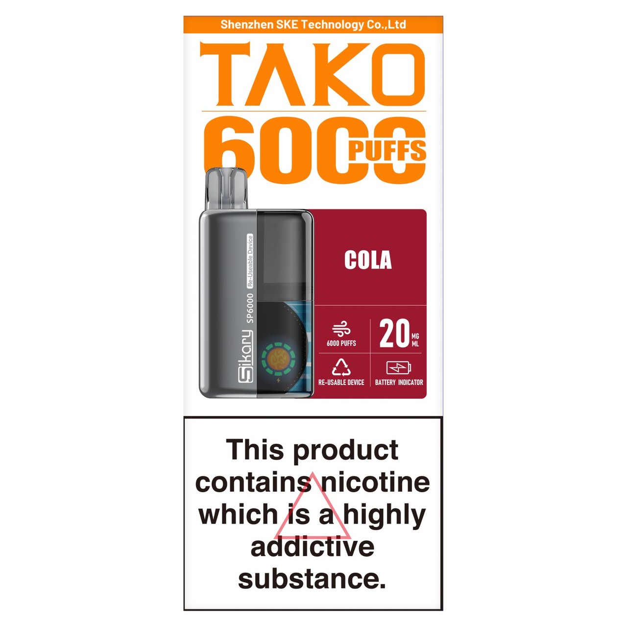 Sikary Sp6000 Cola Kit 20mg/Ml