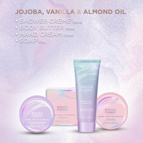Baylis & Harding Jojoba Vanilla & Almond Oil Pamper Tin Gift Set