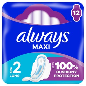 Always Maxi Long (Size2) Sanitary Towels Wings 12 pads