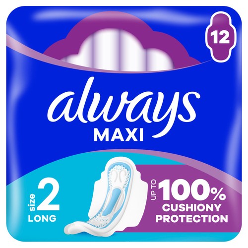 Always Maxi Long (Size2) Sanitary Towels Wings 12 pads