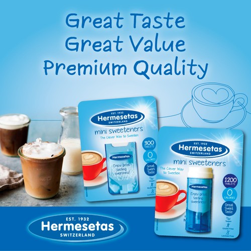 Hermesetas Mini Sweeteners 400 Tablets