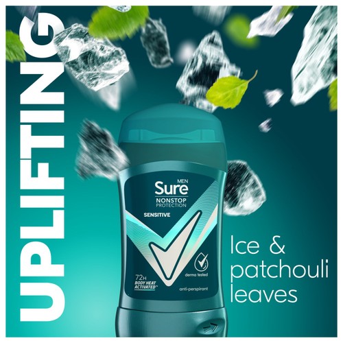 Sure Men Antiperspirant Deodorant Stick Nonstop Sensitive 50ml