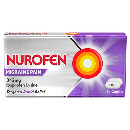 Nurofen Migraine Pain Ibuprofen Caplets 342mg