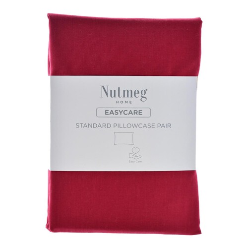 Nutmeg Home Easycare Pomegranate Standard Pillowcases