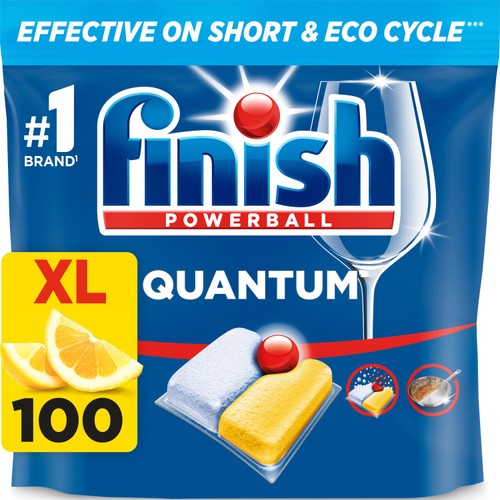 Finish Quantum Dishwashing Tablets Lemon 100 Pack