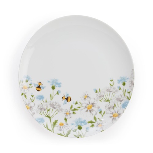 Nutmeg Home Bee Floral Dinner Plate