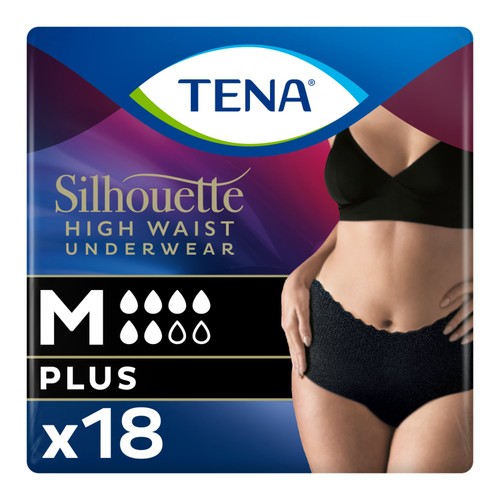 Tena Silhouette Incontinence Pants Plus Black Medium 18 Pack