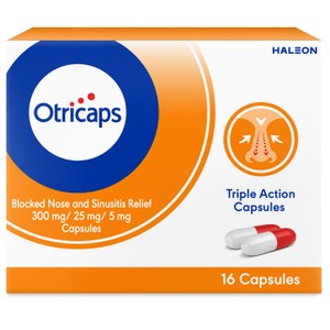 Otricaps Blocked Nose and Sinusitis Relief Capsules, 16s