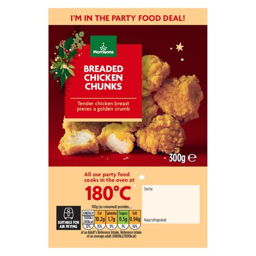 Morrisons Christmas Breaded Chicken Chunks 300g