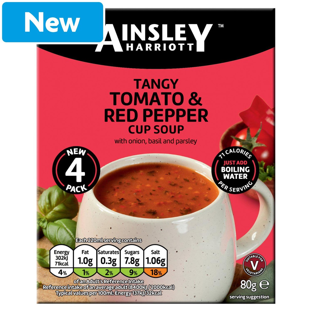 Ainsley Harriott Tangy Tomato & Red Pepper Cup Soup 80g