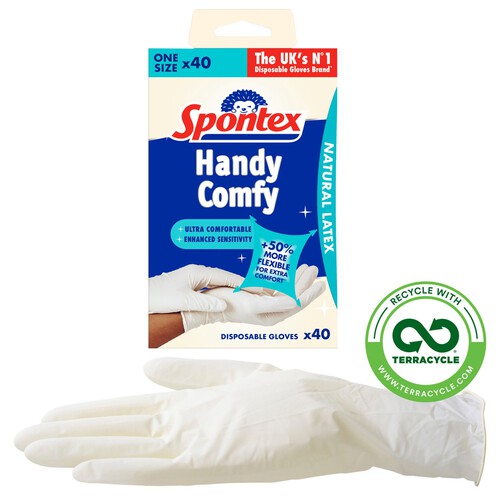 Spontex Disposable Gloves Medium 