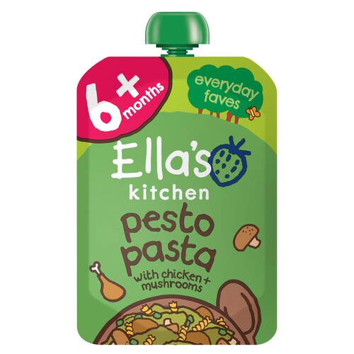 Ella's Kitchen Stage 1.5 Organic Pesto Pasta Chicken & Mushroom 100g