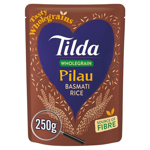 Tilda Microwave Wholegrain Pilau Basmati Rice 