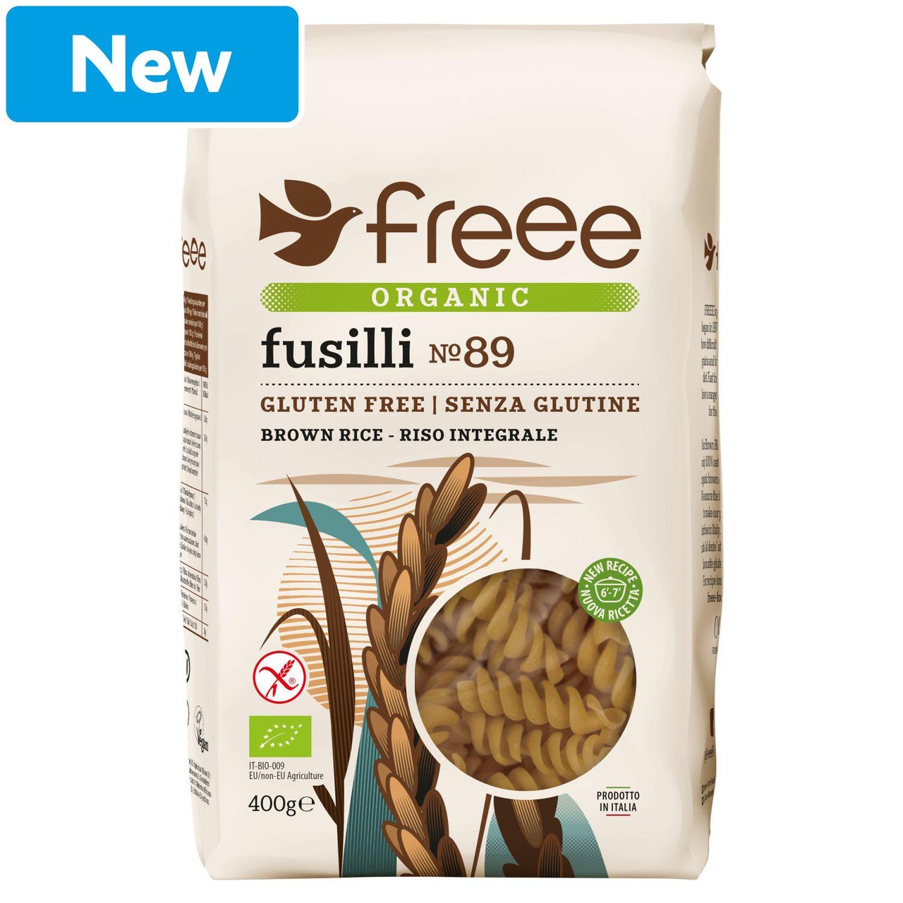 Freee Gluten Free Brown Rice Fusilli Pasta